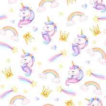 Load image into Gallery viewer, Unicorns and Rainbows Two-Piece Long Pajamas
